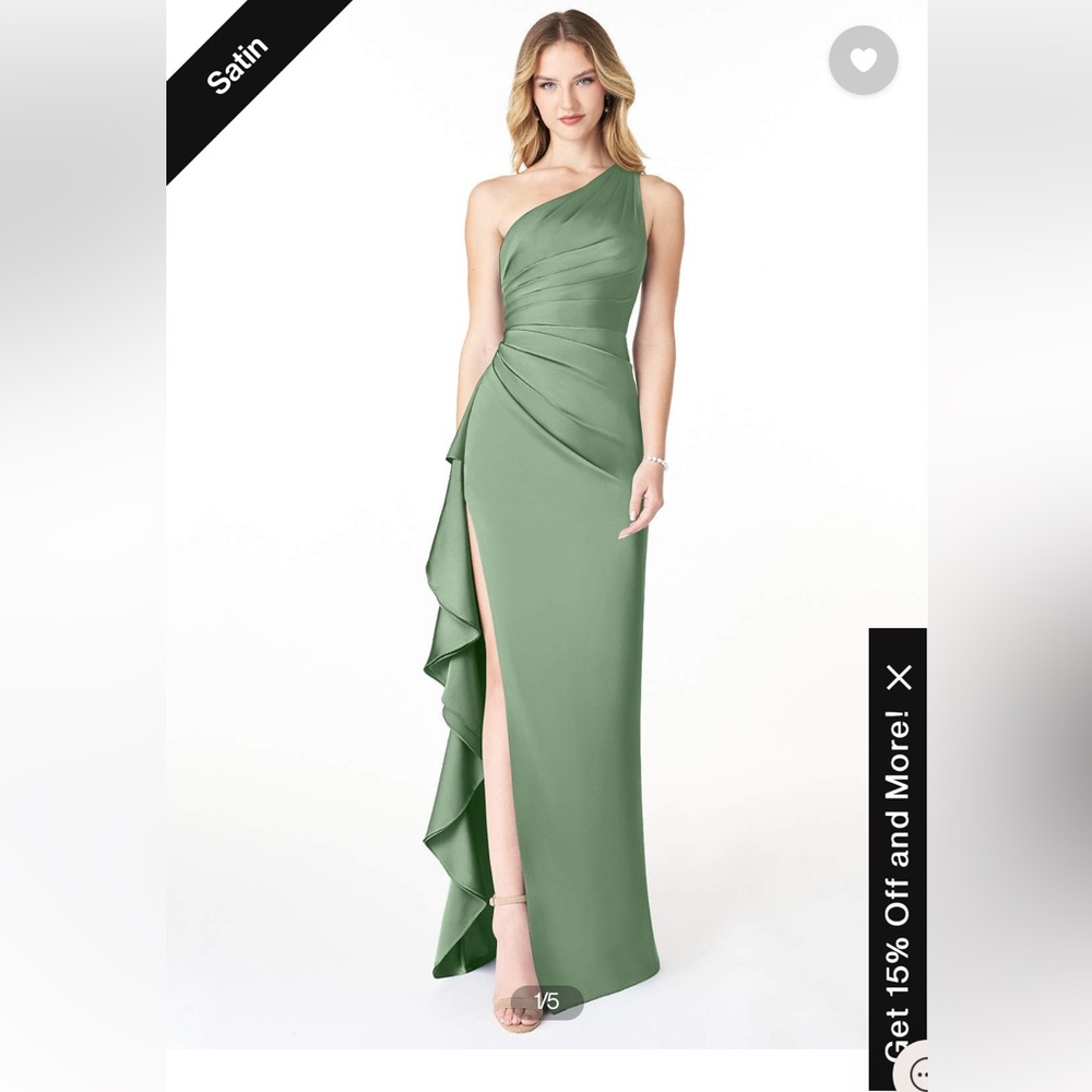 Green azazie formal dress